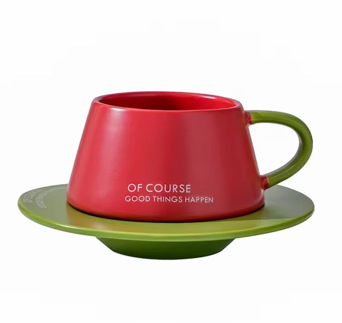 Unieke Kop en Schotel - 280ml - Geschenk