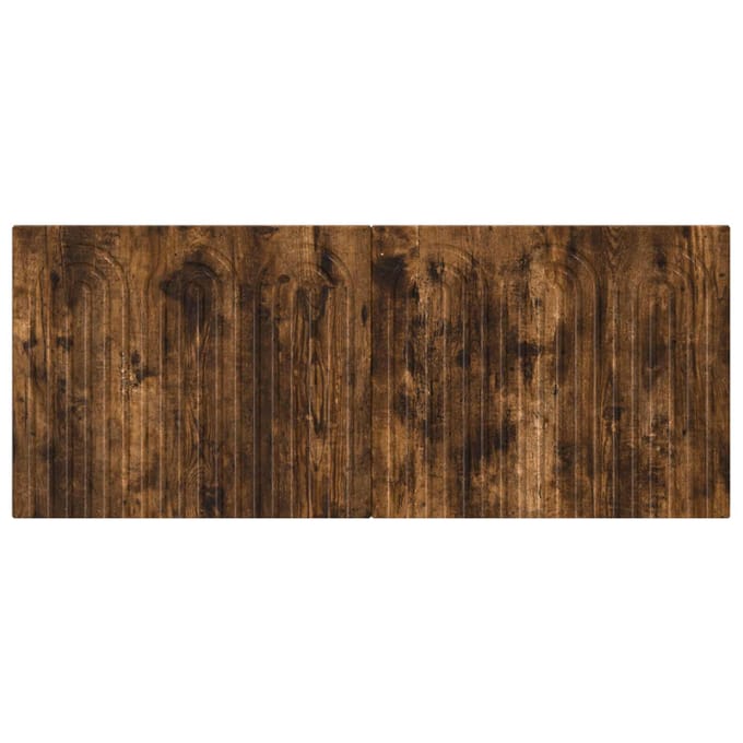 vidaXL - Wandgemonteerd - Hoofdbord - ALKMAAR - Gerookt - eiken - Bewerkt - hout