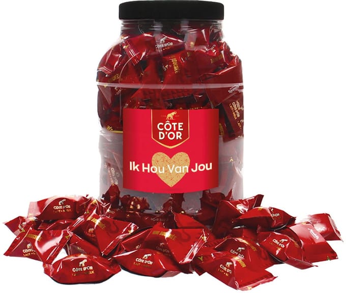 Côte d'Or Mini Bouchée chocolade "Ik Hou Van Jou" - melkchocolade met praliné - 1000g