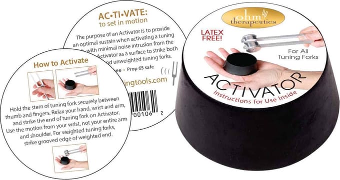 Activator voor stemvork, groot formaat, doorsnede 7,5 cm