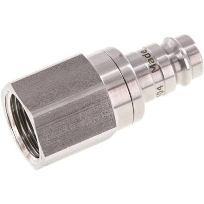 RVS 306L DN 10 Luchtkoppeling Insteeknippel G 1/2 inch Binnendraad Double Shut-Off - CLP10-F-SSL-SV-P-012