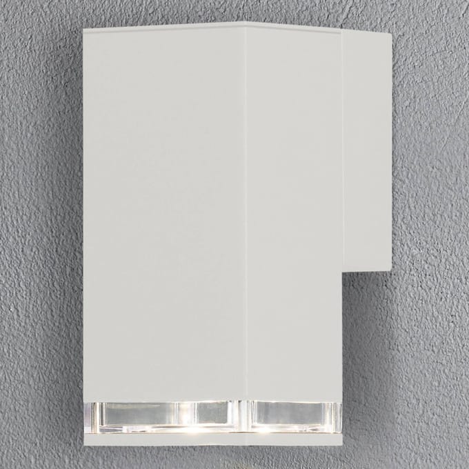 Konstsmide Buitenwandlamp Pollux Downlight 16,5cm, wit