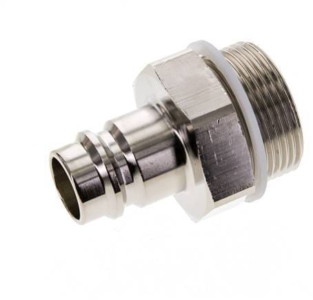Vernikkeld Messing DN 19 Luchtkoppeling Insteeknippel G 1 1/4 inch Buitendraad - CLP19-M-BN-114