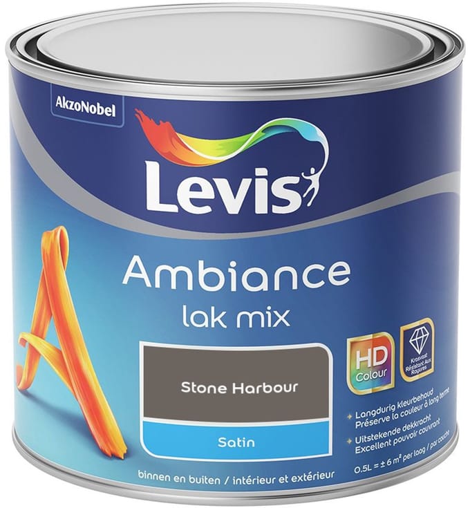 Levis - Ambiance Lak Satin Mix - Stone Harbour - Mengverf - 0,5 L