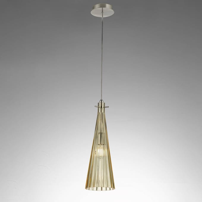 Selène Hanglamp Costa Rica van glas, amber