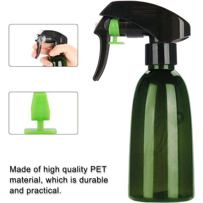 Navulbare plastic kapperssprayfles, waterverstuiver, kappersgereedschap (Donkergroen) black