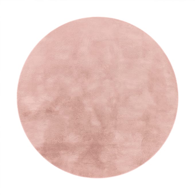 Zacht kleed Solina roze 120 cm rond