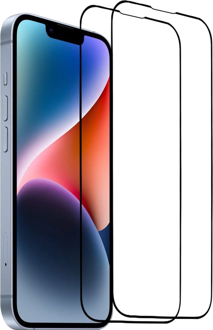 2x iPhone 14 Plus Screenprotector - gehard beschermglas screen protector glas iPhone 14 Plus - full cover - Arara