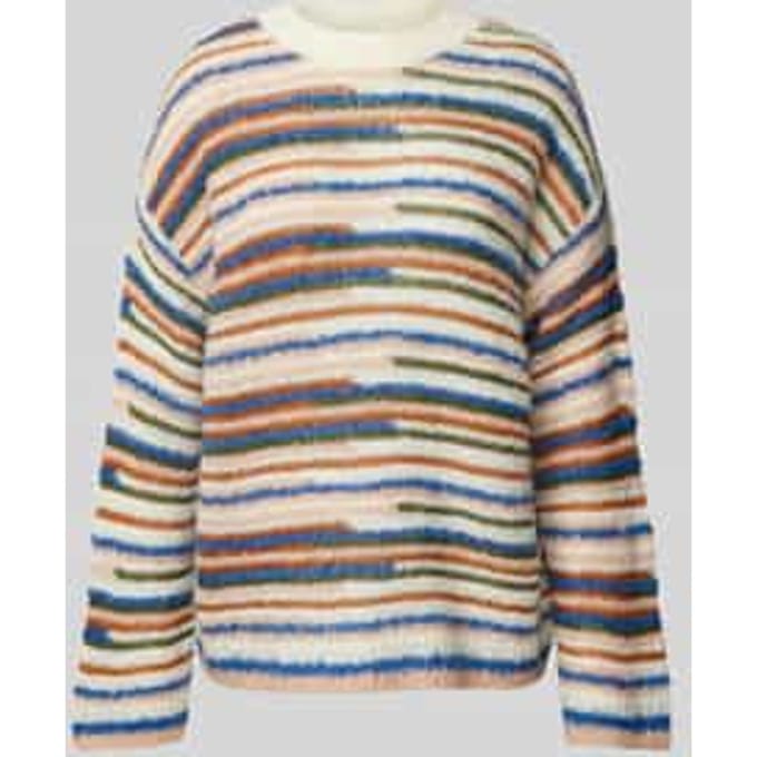 Gebreide pullover met extra brede schouders