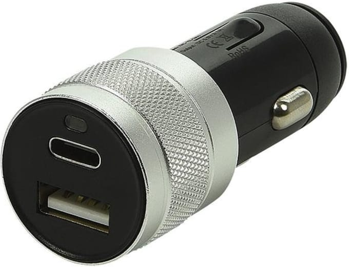 Proplus Usb Autolader Type A + C Zwart 12v/24v 4,5 Cm