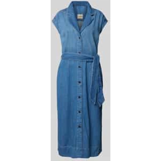 Jeansjurk met strikceintuur, model 'Pitti Nalin'
