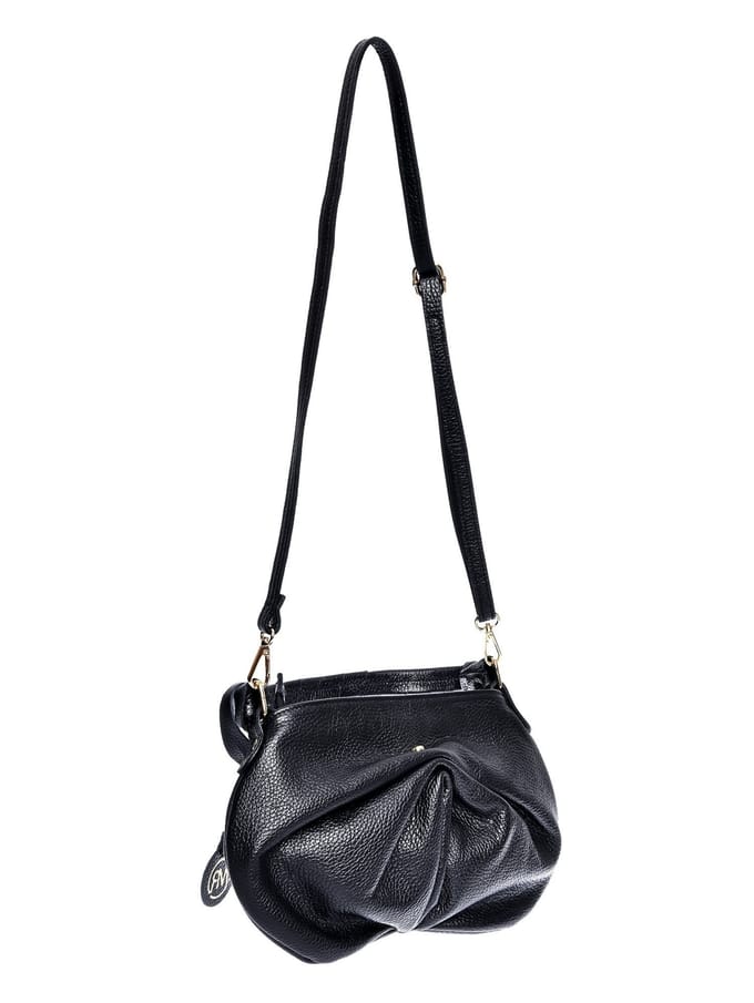 Roberta M Zwart Rundleer Tas