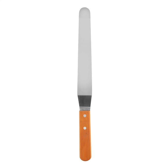 RVS Spatel met Houten Handvat voor Cake Brood Crème Gladstrijker Bakgereedschap(3#) white