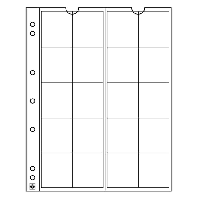 Leuchtturm - Numis - Bladen (4 rings) voor munten - 5 stuks - NUMIS 34