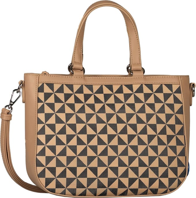 Gabor Schoudertas Meria Zip Shopper Printed Black Taupe