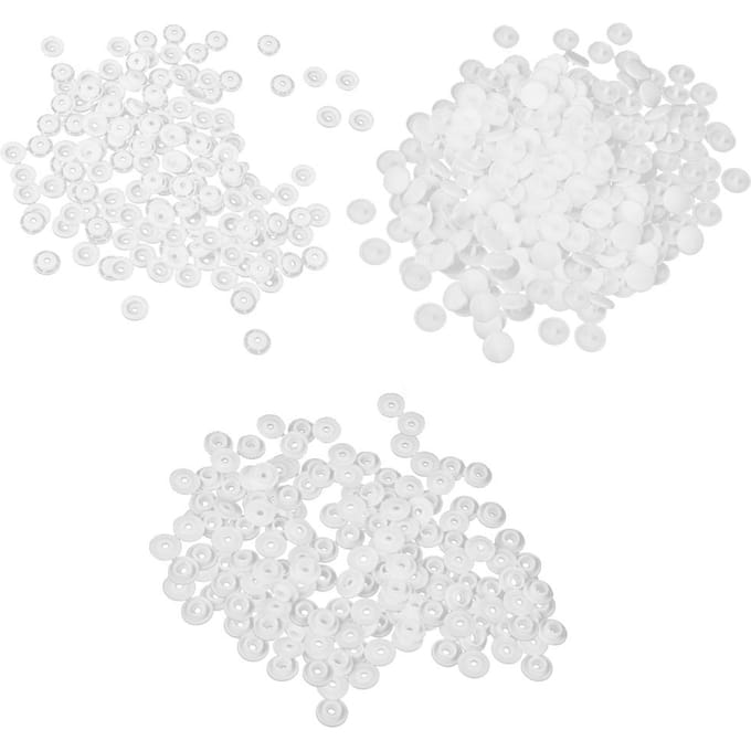 200 ensembles de boutons-pression en résine, boutons-pression T5 white