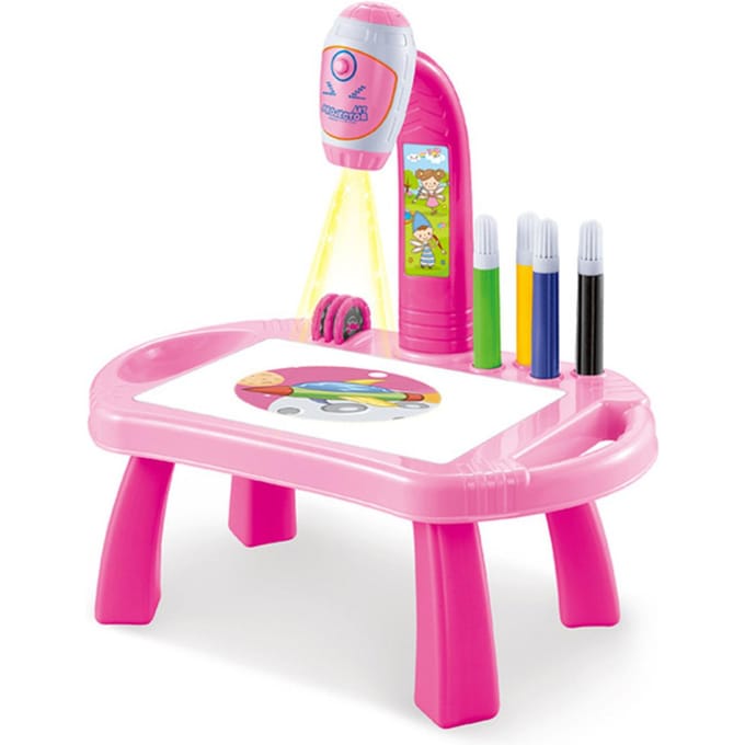 Kinderen leren bureau Traceren en tekenen Projector kunst tekenbord Projectie traceren schildertafel roze