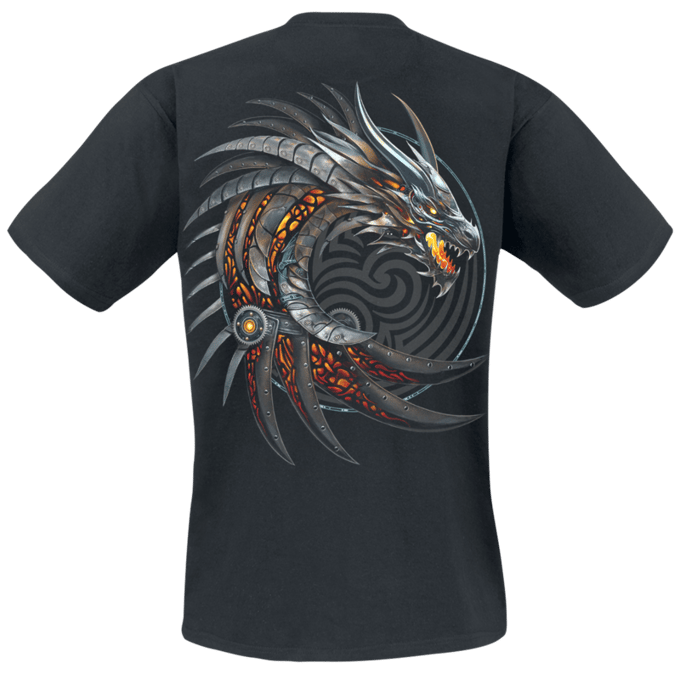 Spiral T-shirt - Razor Back - M tot 4XL - voor Mannen - zwart