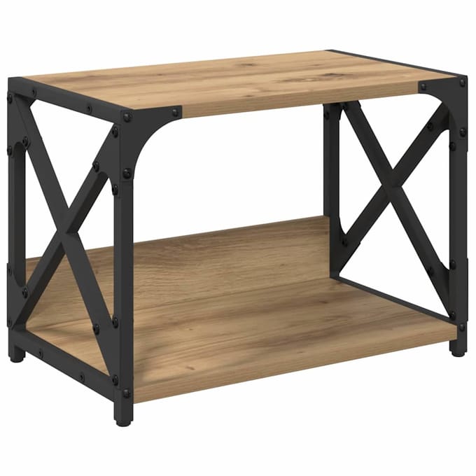 vidaXL Printerstand Artisan Eiken 44 x 26 x 31,5 cm Bewerkt hout