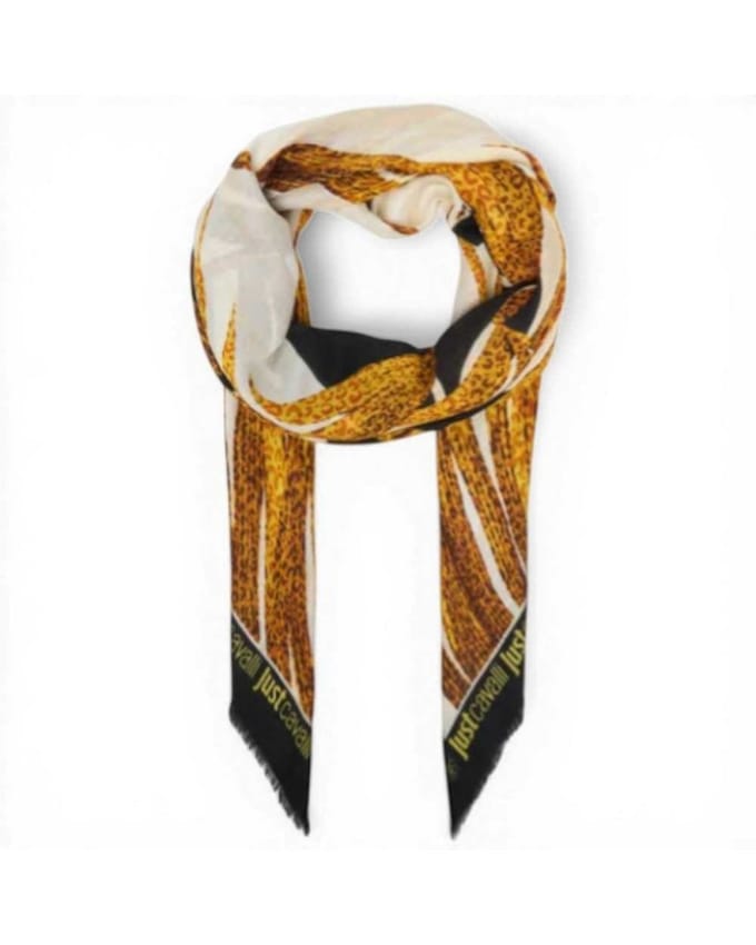 Just Cavalli Pashmina jc Afdrukken Seizoengebonden Vrouw Goud in Modal