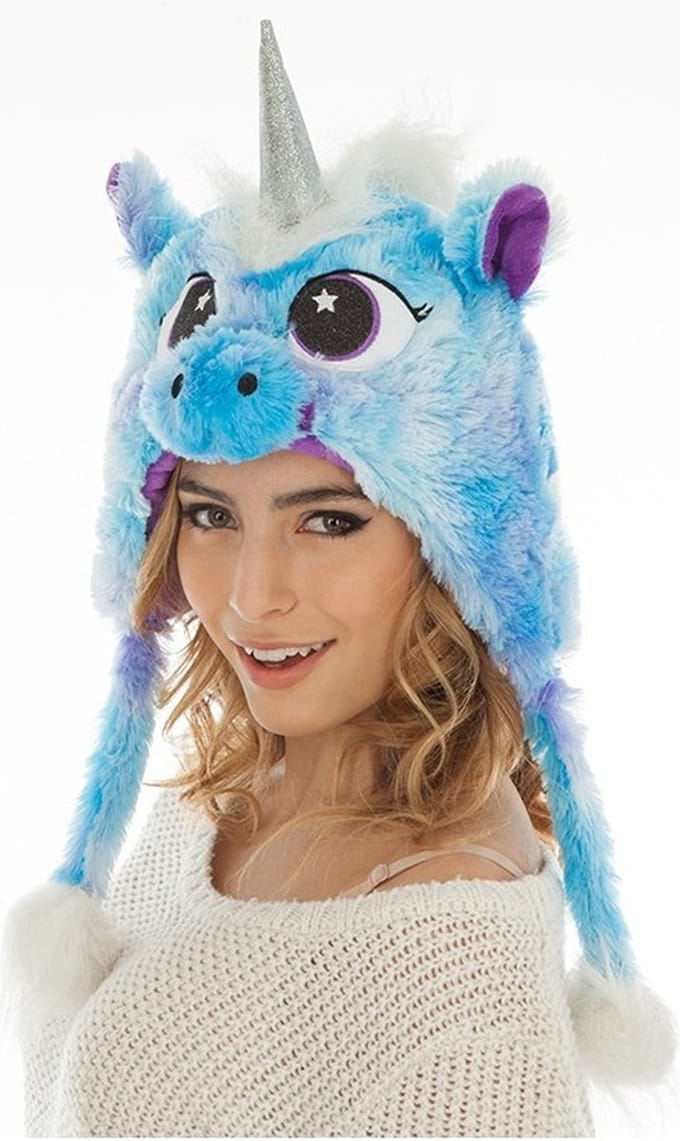 Muts Fluffy Unicorn Blauw