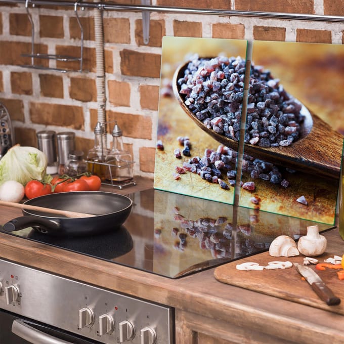 TMK ArtDeko - Snijplank - Glas - 2x 30x52 cm - Inductiekookplaatbescherming