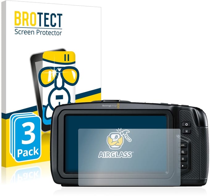 Screenprotector 3 Stuks voor Blackmagic Pocket Cinema Camera 4K / 6K Beschermglas transparant