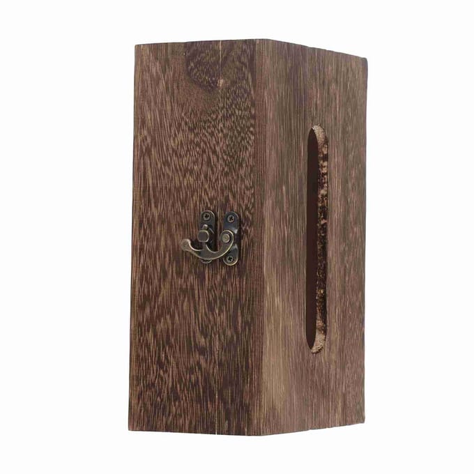 1 stuks Houten Retro Tissuebox Papieren Servethouder Case Home Auto Decor #1 22*12*10cm black