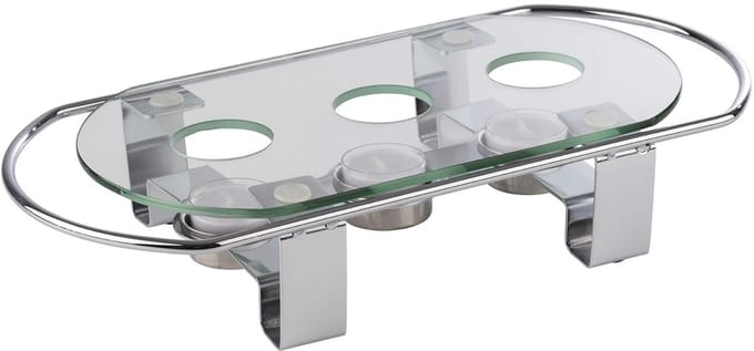 APS Waxinelichtjeshouder - Metaal - 34 x 18 x 6 cm - 18 x 6 cm - Vaatwasserbestendig - Breukvast