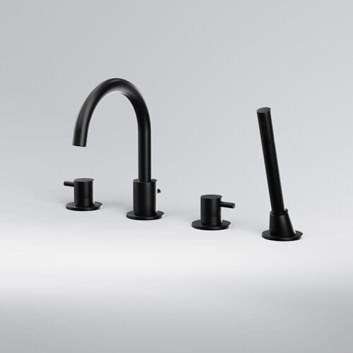 Steinberg 100 - Badrand combinatie, 4-gats installatie, mat zwart 100 2400 S