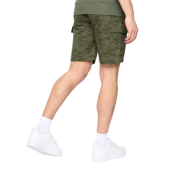 Crosshatch Heren Janscore Elastische Taille Cargo Korte Broek (Diepe olijf)