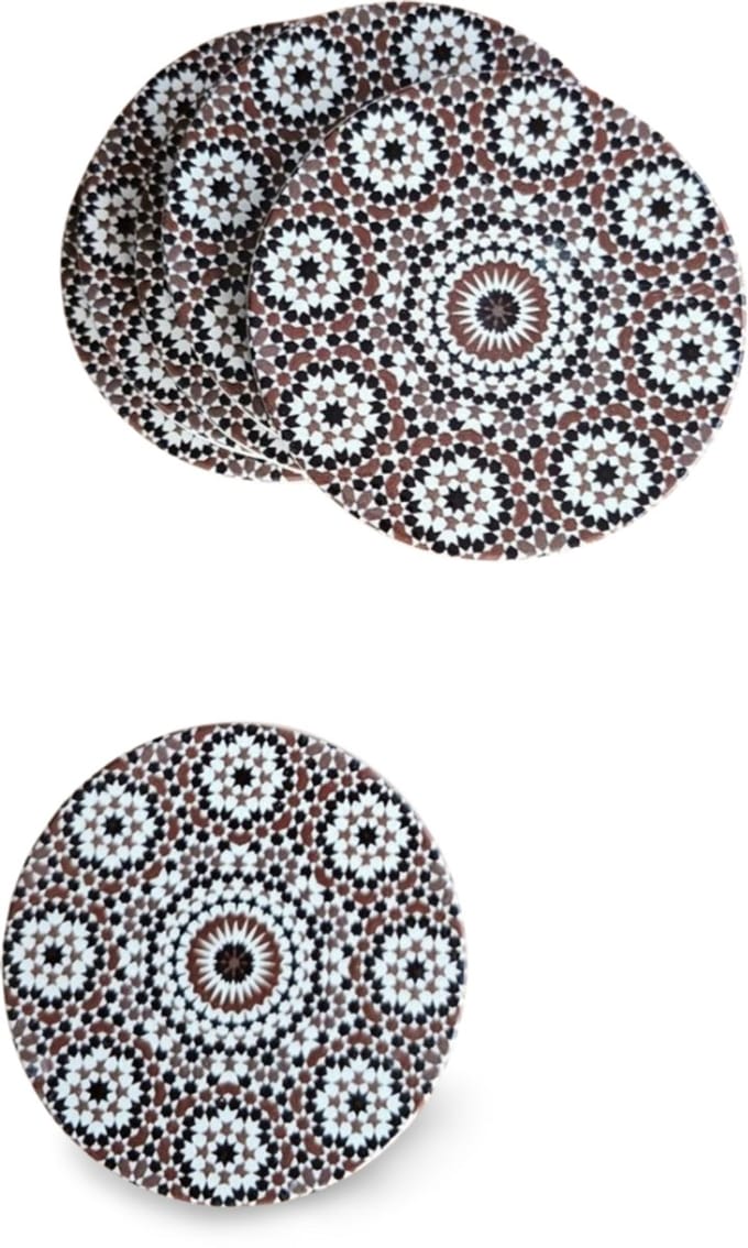 Moroccan Mirage- Onderzetter-Rond- set van 6