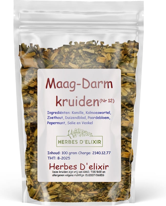 Herbes D'elixir Maag en Darm Kruiden - Kruidenthee - Losse Thee - 100 Gram