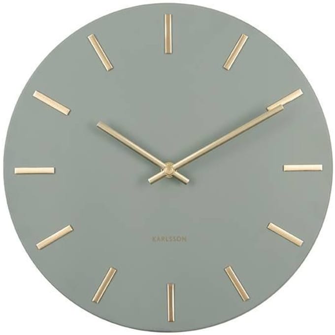 Karlsson Wandklok Charm - Jungle Groen/Goud - Ø30cm - Wandklok Scandinavisch