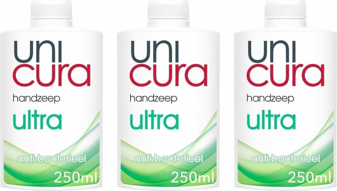 Unicura Ultra Handzeep Navulling - Anti Bacterieel 3 x 250 ml