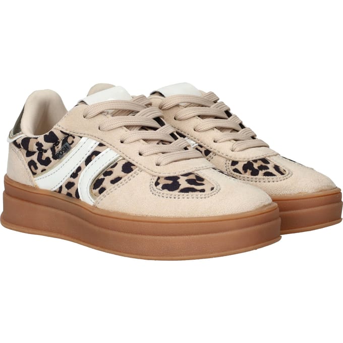 POSH by Poelman Sneakers - Meisjes - Beige - Maat:33