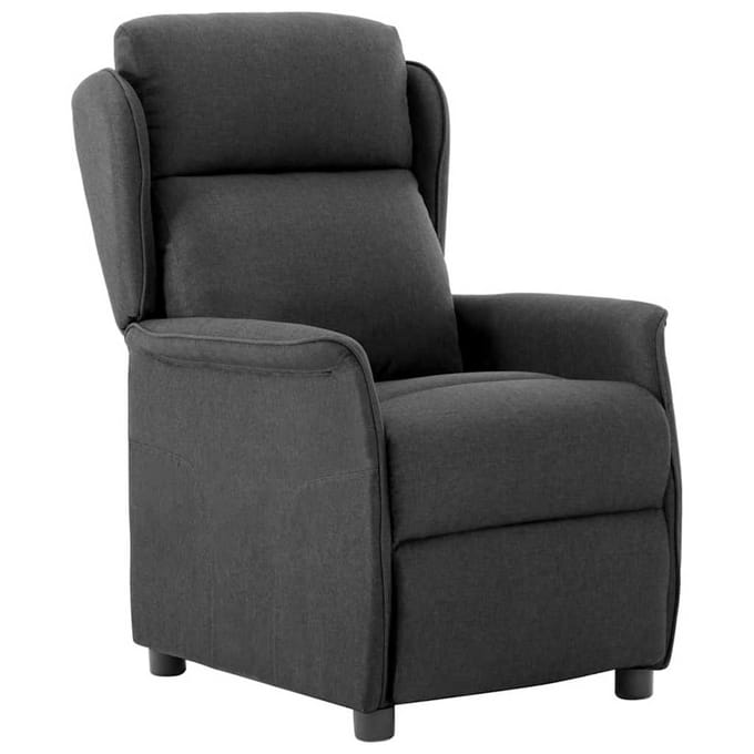 vidaXL Ligstoel Donkergrijs 66,5 x 94 x 101,5 cm Polyester