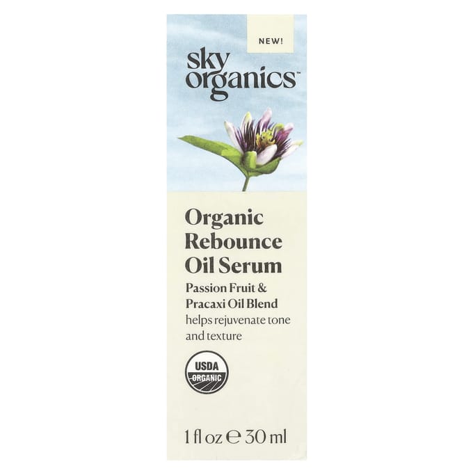 Sky Organics, Biologische Rebounce Olie Serum, 1 fl oz (30 ml) white