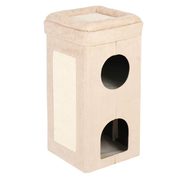 Soft'n Scratchy Krabtoren Opvouwbaar Beige/Wit H77 x L39 x B39 cm