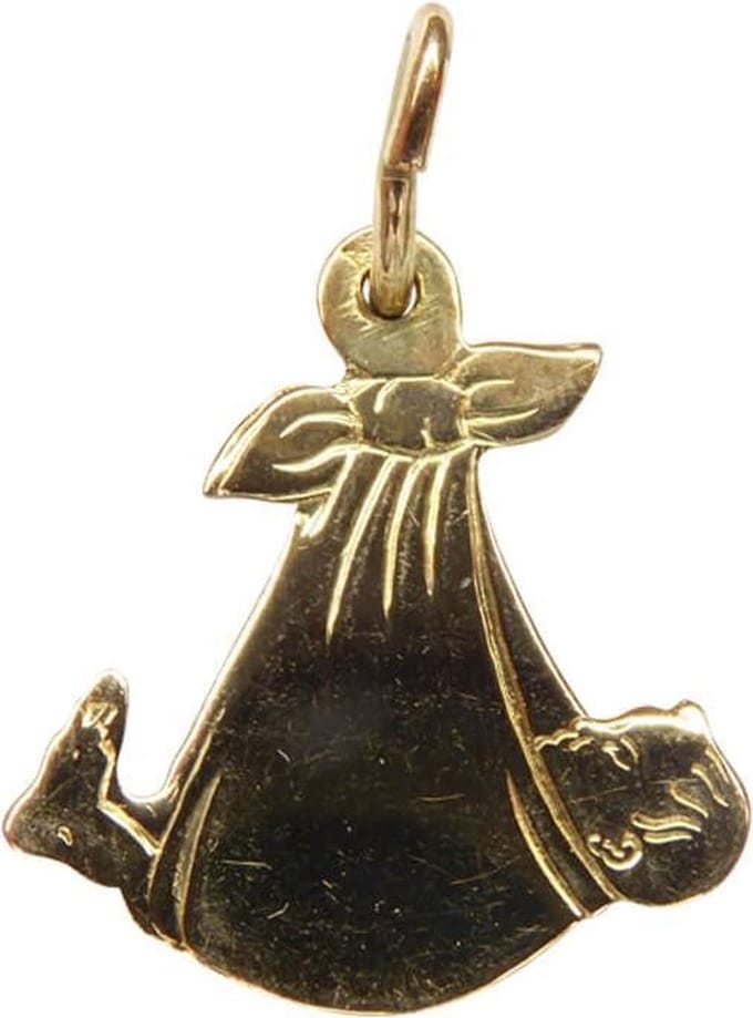 14 karaat gouden baby hanger