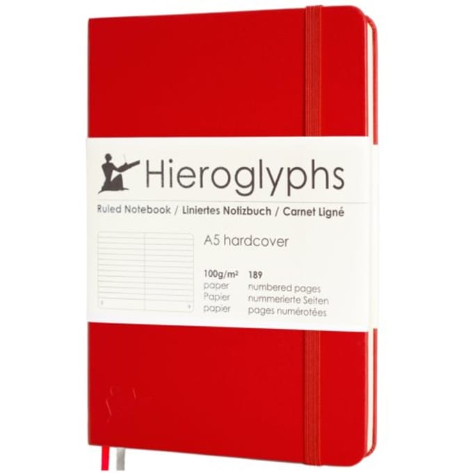 Hieroglyphs Notitieboek - A5 Gelinieerd - Vermiljoen