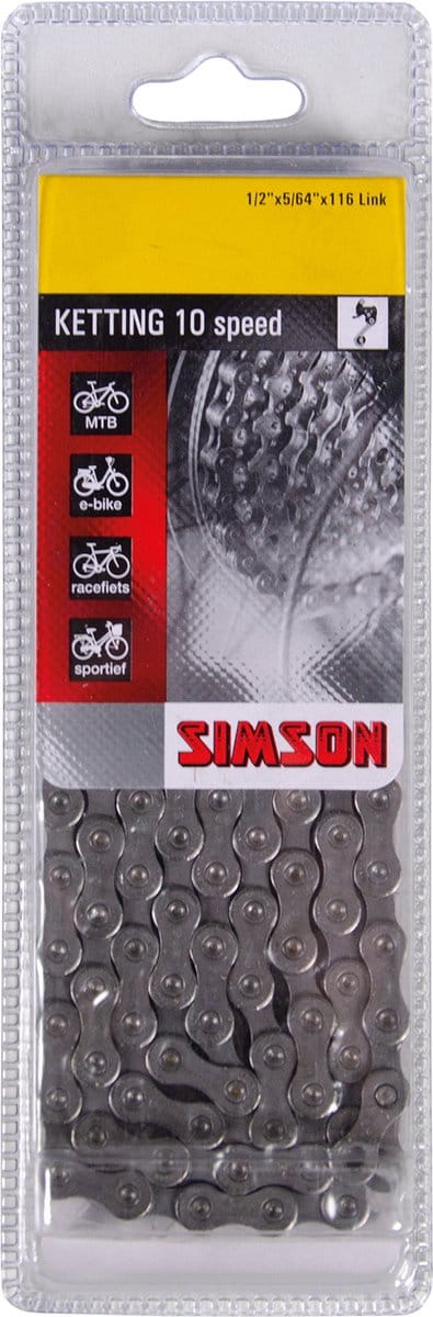 Simson Fietsketting - 10-speed - Anti-roest coating - 116 schakels - Duurzaam ontwerp