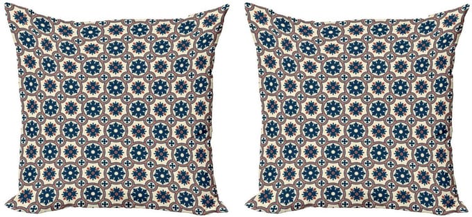 ABAKUHAUS Kussenhoes Set 2x60x60 – Dubbelzijdig bedrukt – Microvezel