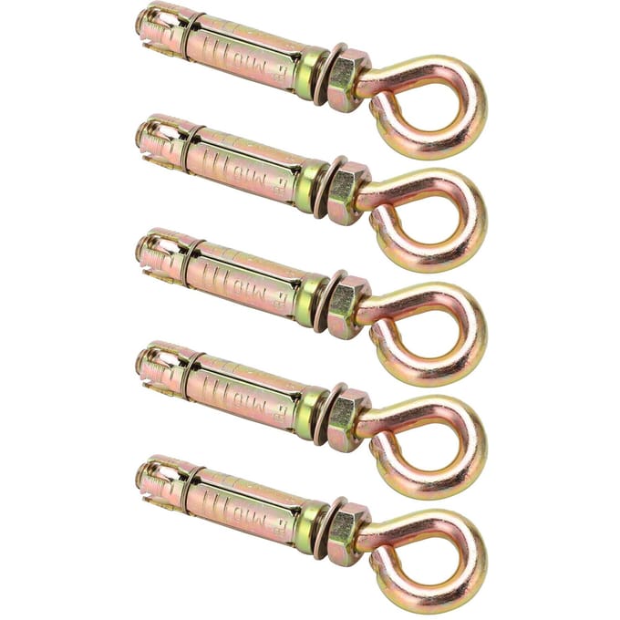 5 pièces Boulons d'expansion Ancrage robuste Boulons à œil pour mur en béton 11x1,6 cm