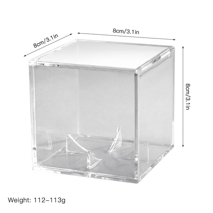 Honkbal Display Case UV Bescherming Acryl Kubus Honkbal Houder Vierkant Transparant Ondersteunt Doos voor 9 transparant