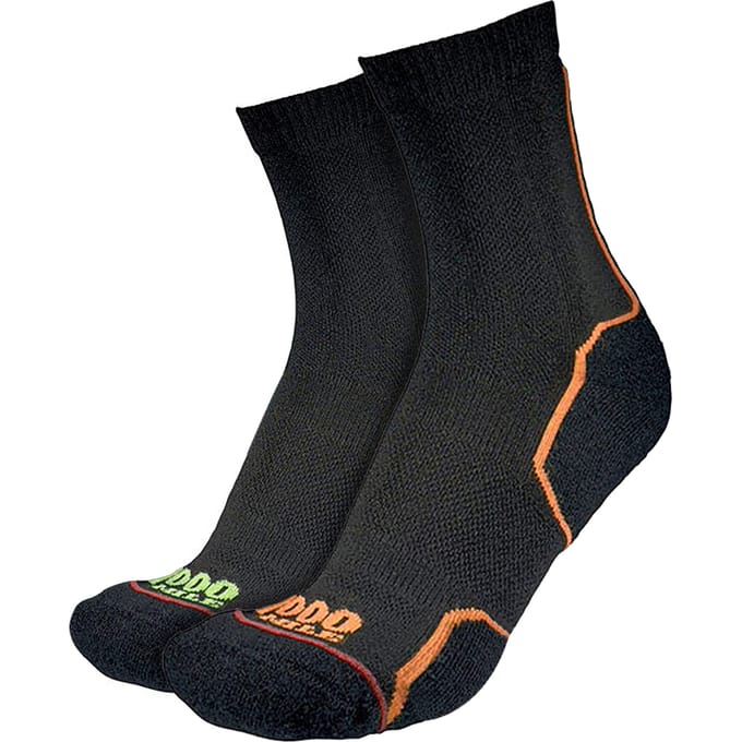 1000 Mile - Heren Trail Repreve Enkele Laag Hardloopsokken - Zwart / Neon