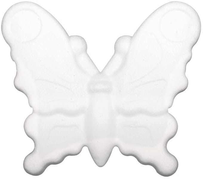 8x stuks piepschuim vlinders van 12,5 cm
