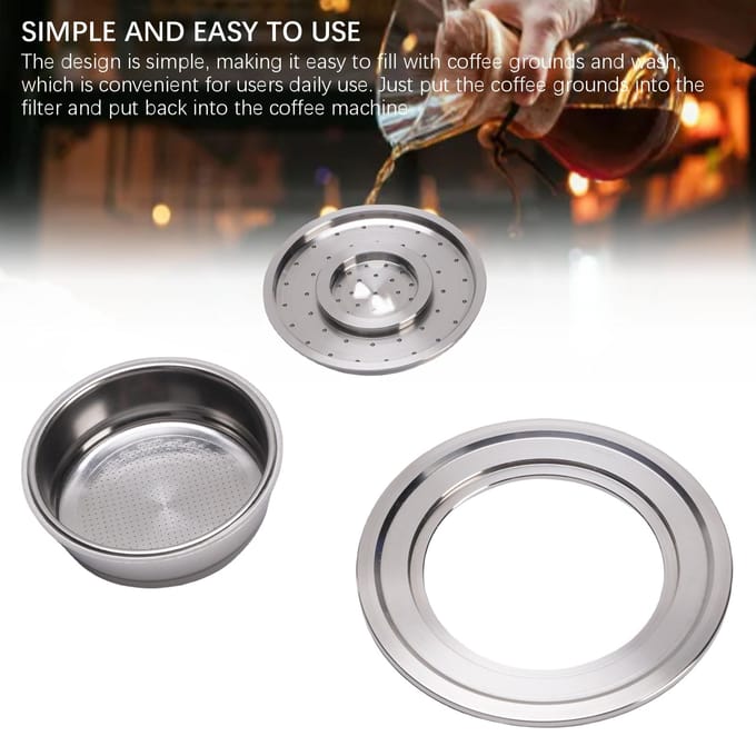 Tasse Capsule de Café Réutilisable Compatible avec Machine à Café SENSEO Capsule Rechargeable Filtre en Acier Inoxydable white