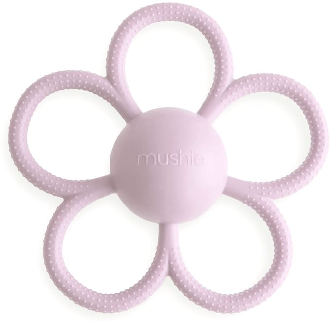 Mushie Bijtring Bloem Daisy Soft Lilac