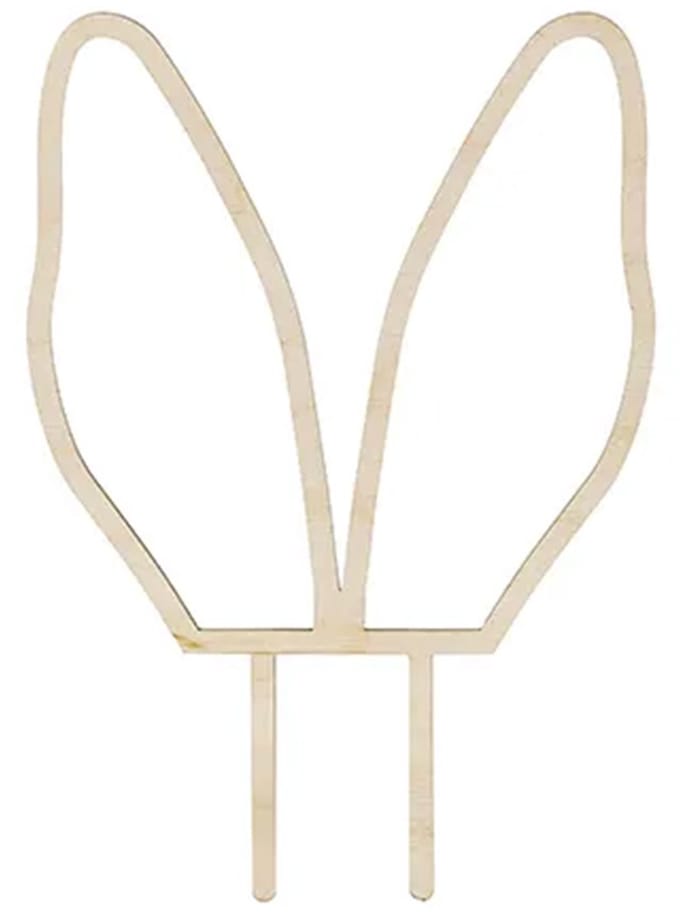 PartyDeco - Cake topper konijnen oren - 20 x 14 cm